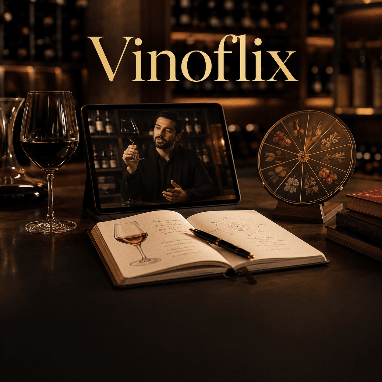Vinoflix, educação sobre vinhos com videoaulas e caderno de degustação
