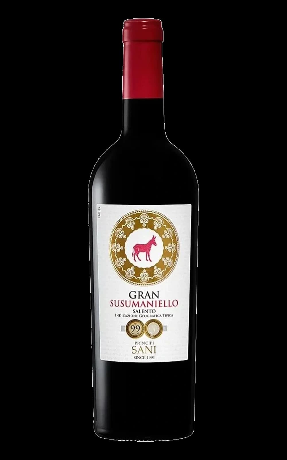 Garrafa de Gran Susumaniello Salento IGT Principi Sani